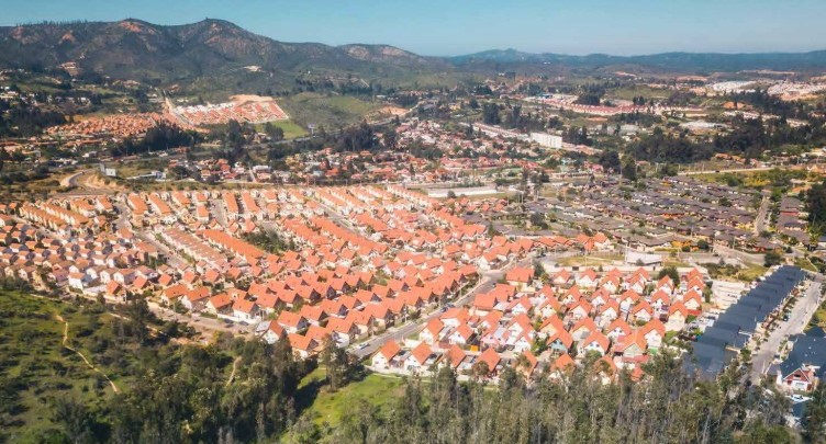 Vista de Peña Blanca, sector residencial de Villa Alemana
